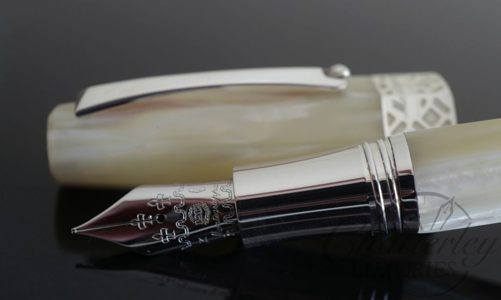 Chatterley/ Montegrappa Extra Otto White Iris Limited Edition Fountain Pen