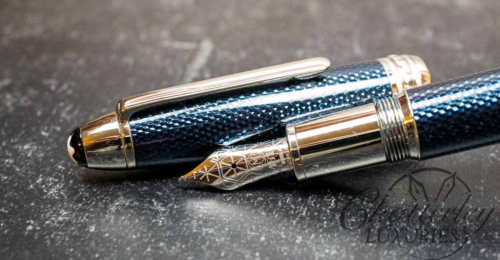 Montblanc Meisterstuck Solitaire Blue Hour LeGrand Fountain Pen