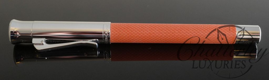 Closeout - Graf Von Faber-Castell Guilloche Burned Orange Fountain Pen - Image 2