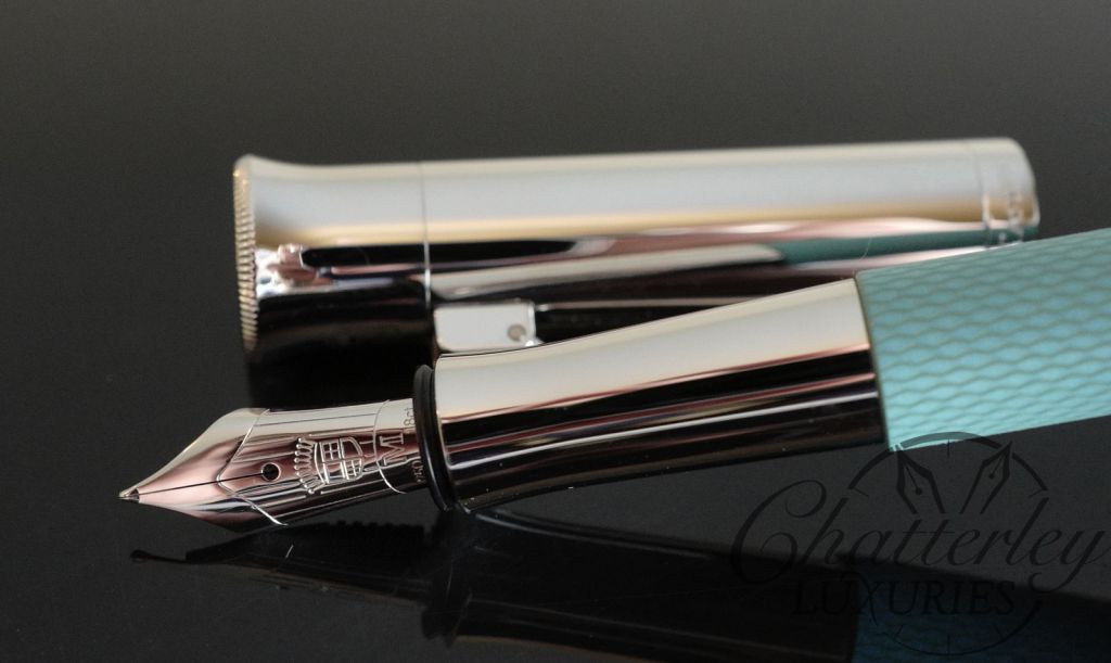 Closeout - Graf Von Faber-Castell Guilloche Turquoise Fountain Pen