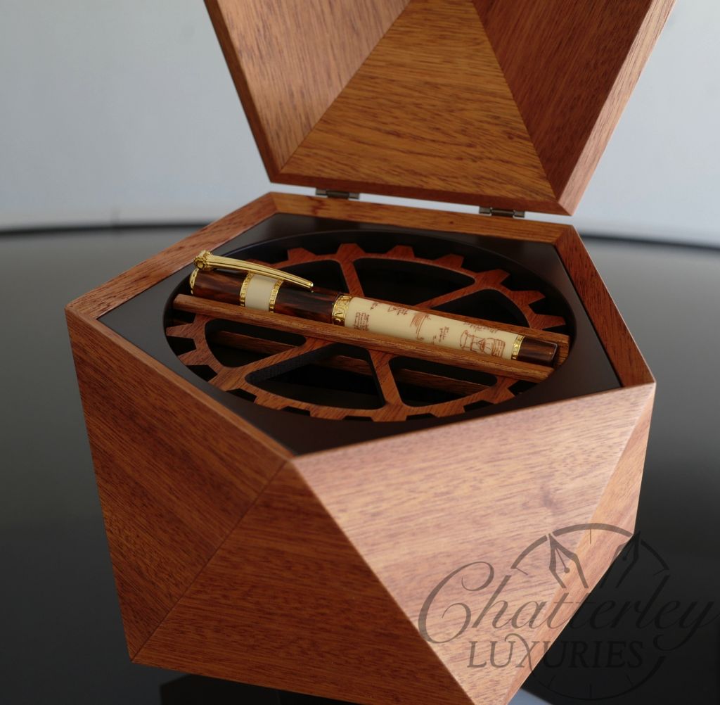 Visconti Leonardo Da Vinci Machina Limited Edition Fountain Pen with Silver Trim - Image 5