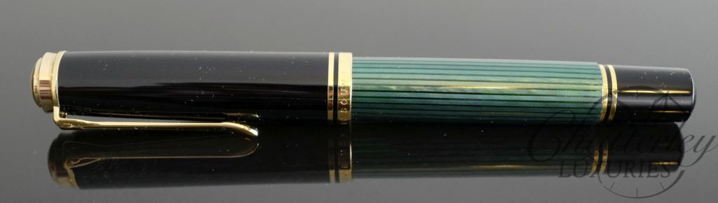 Pelikan Souveran M1000 Green Striated Fountain Pen - Image 2