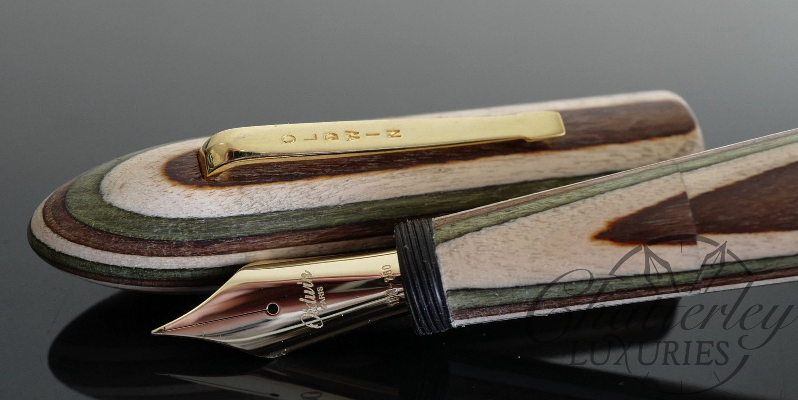 Oldwin Stacked Wood "Skateboard" Fountain Pen