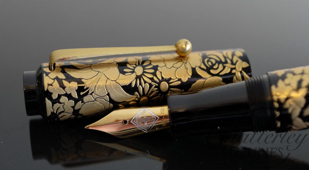 AP Limited Editions "The Apprentice" Sakura Lacquer Art Golden Blooms Fountain Pen