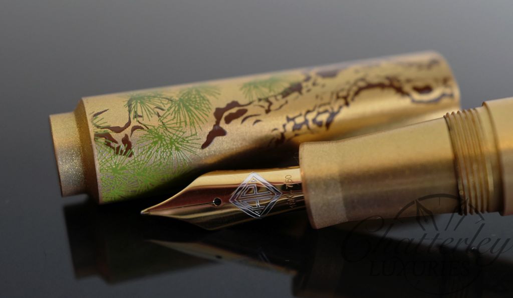 AP Limited Editions "The Apprentice" Sakura Lacquer Art The Stealthy Tiger Fountain Pen