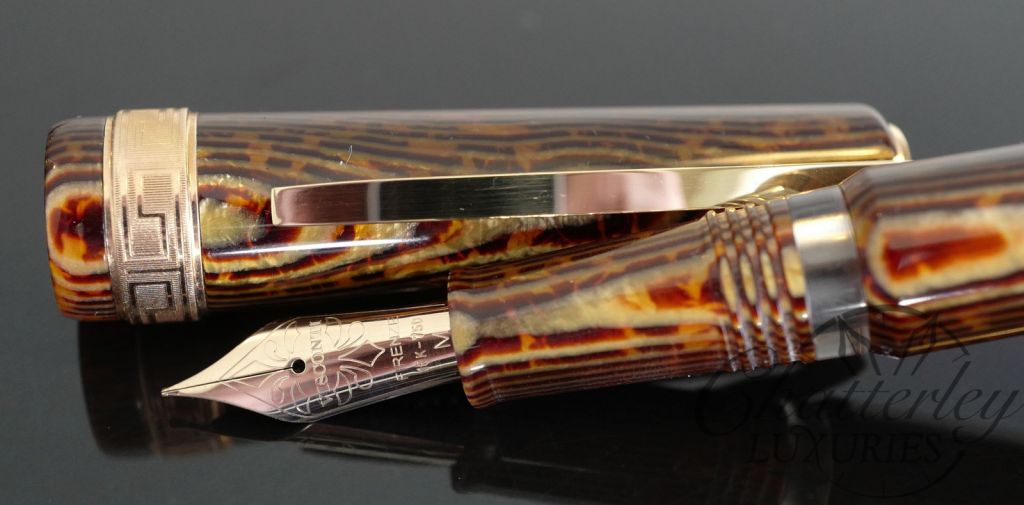 Visconti For Armando Simoni Club Arco Bronze Brown Celluloid Fountain Pen