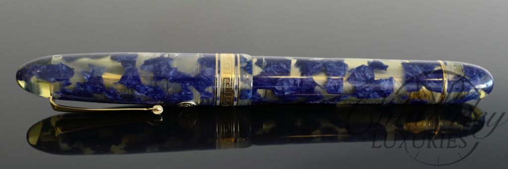 Armando Simoni Club Oversized Ogiva Blue Lucens Celluloid Fountain Pen - Image 2