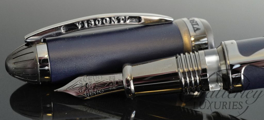 Visconti Limited Edition Cobalt Blue/Ruthenium Torpedo Carbon Graphite Fountain Pen