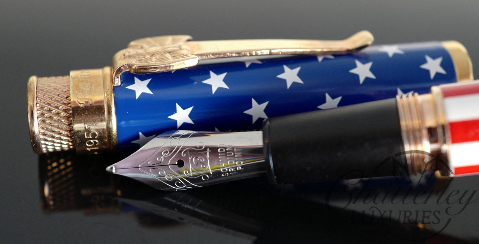 Retro 1951 Farney’s Stars and Stripes Fountain Pen