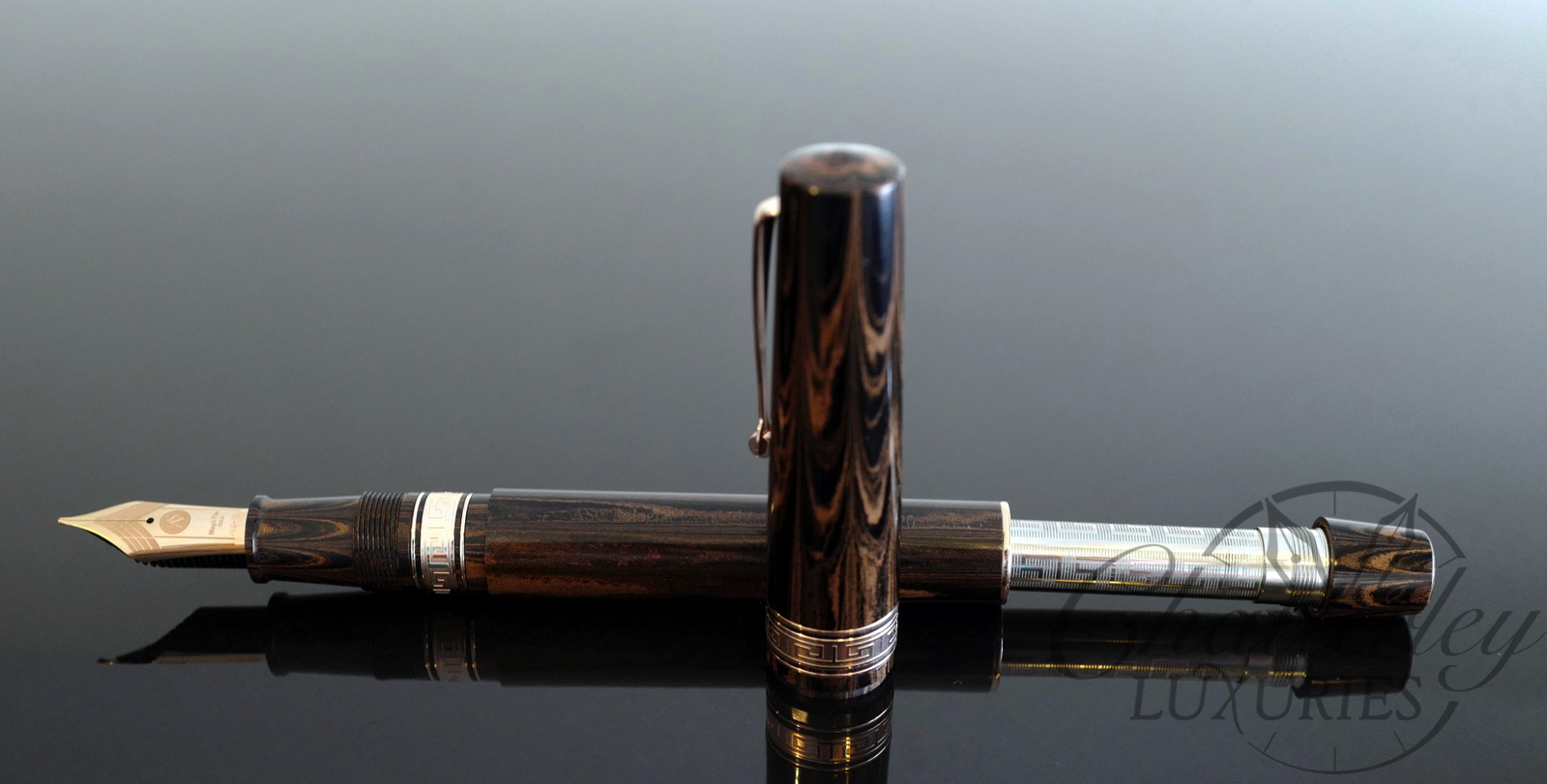 Chatterley/Armando Simoni Club "Mocha" Oversized Bologna Ebonite Fountain Pen - Image 3