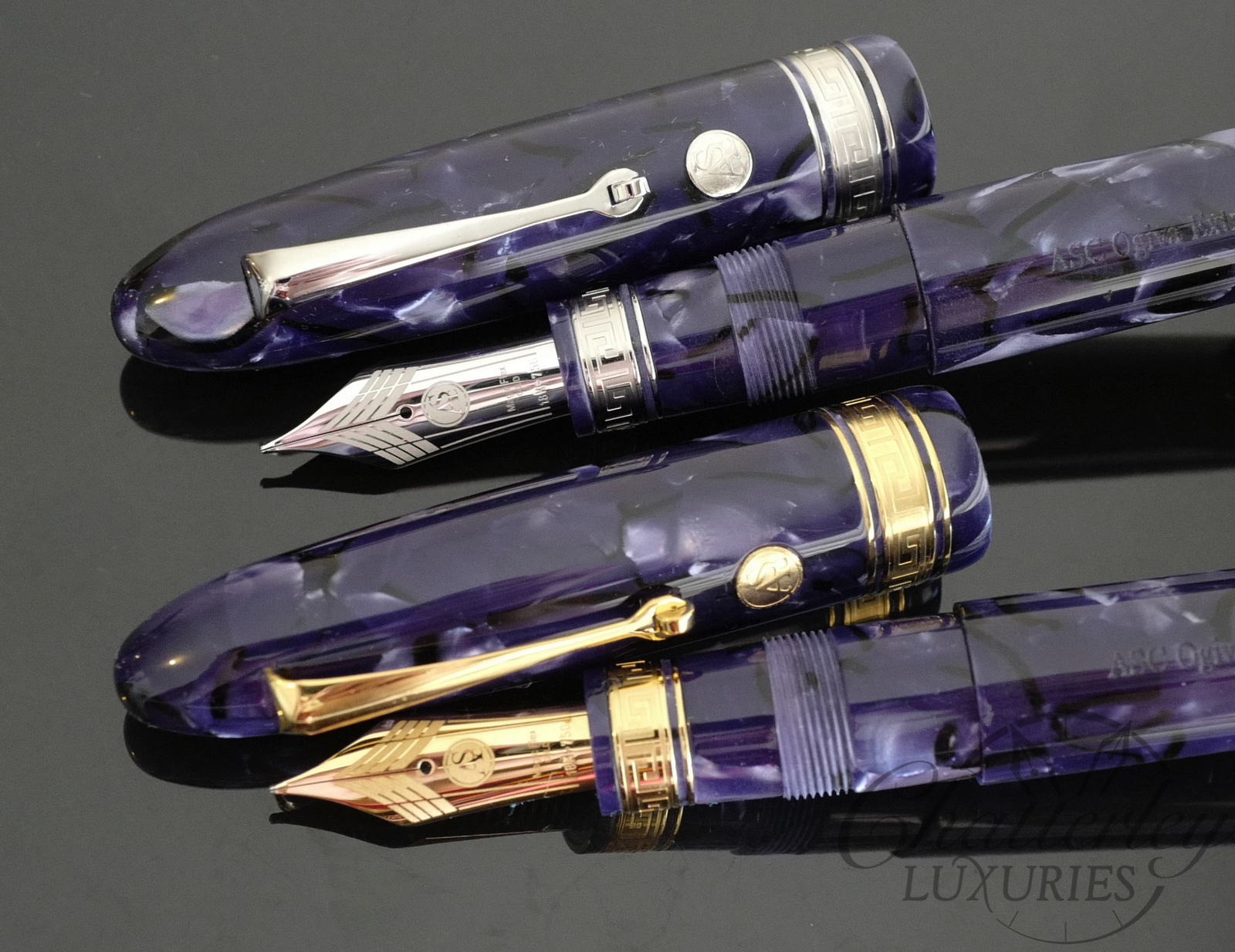 Armando Simoni Club Oversized Ogiva Blue La Royale Celluloid Fountain Pen