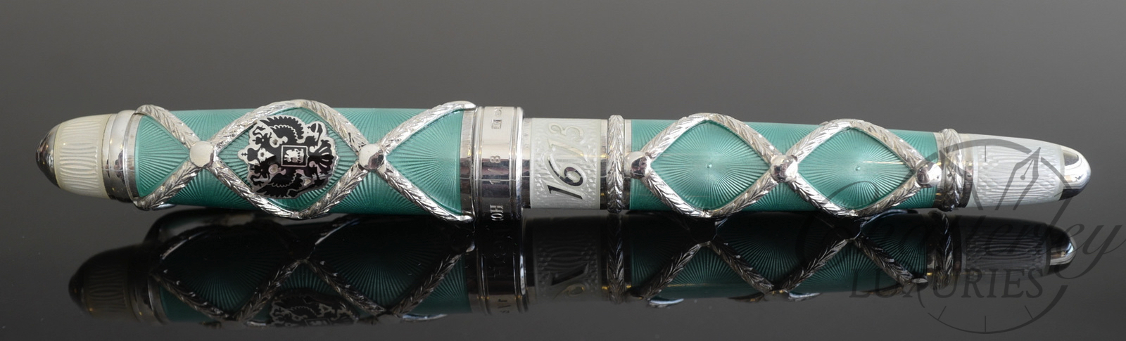 David Oscarson Russian Imperial Seafoam Green Limited Edition 1/8 Fountain Pen - Image 3