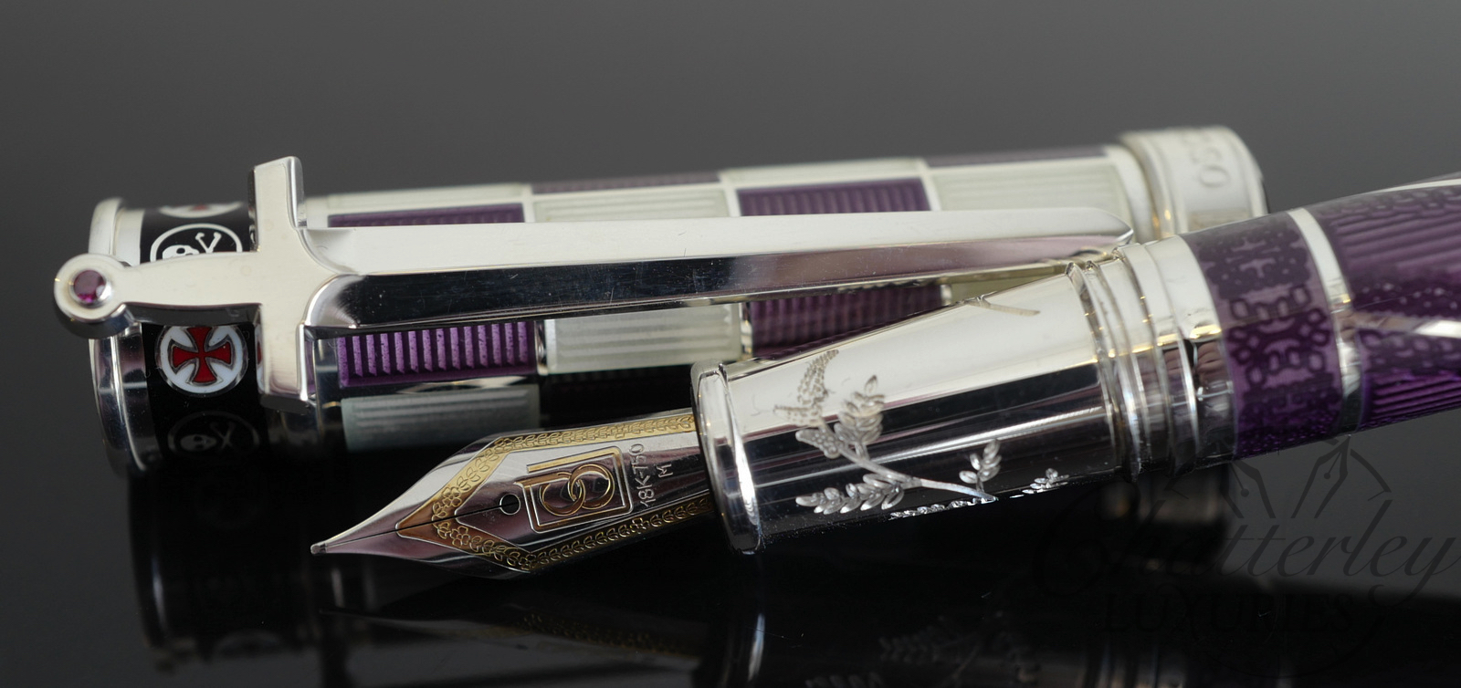 David Oscarson Jacques de Molay Purple Limited Edition 13/13 Fountain Pen