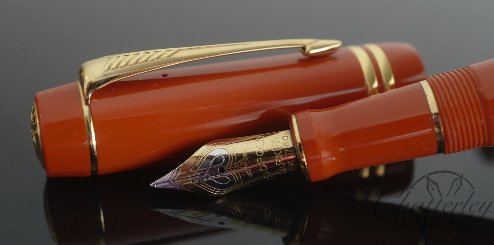 Parker Duofold International Orange Fountain Pen
