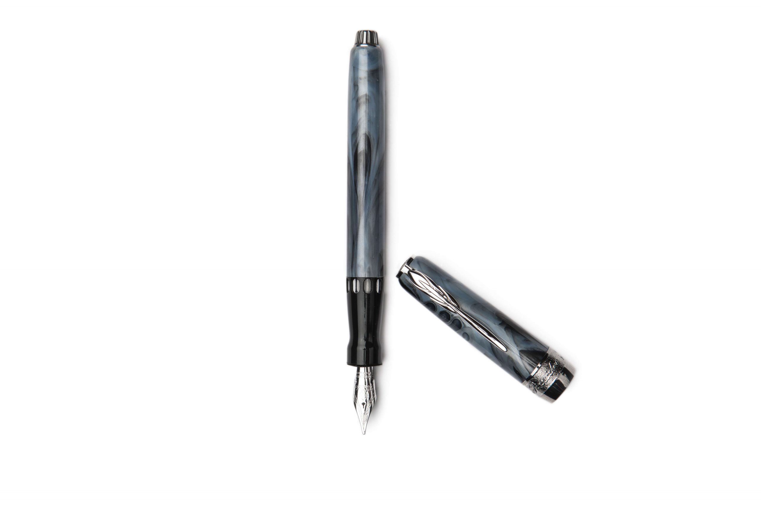 Pineider Full Metal Jacket Fountain Pen - Coal Grey