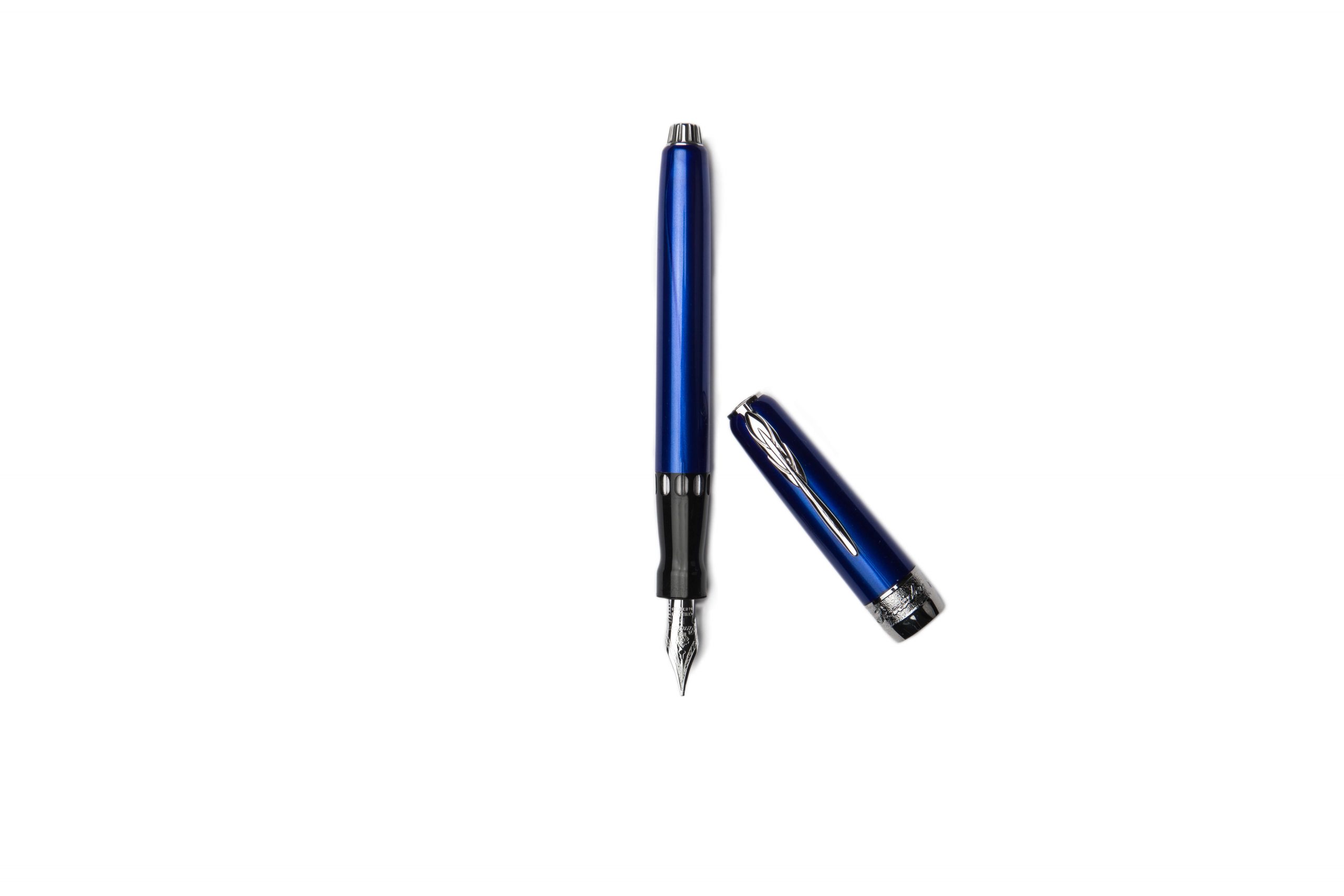 Pineider Full Metal Jacket Fountain Pen - Lightning Blue