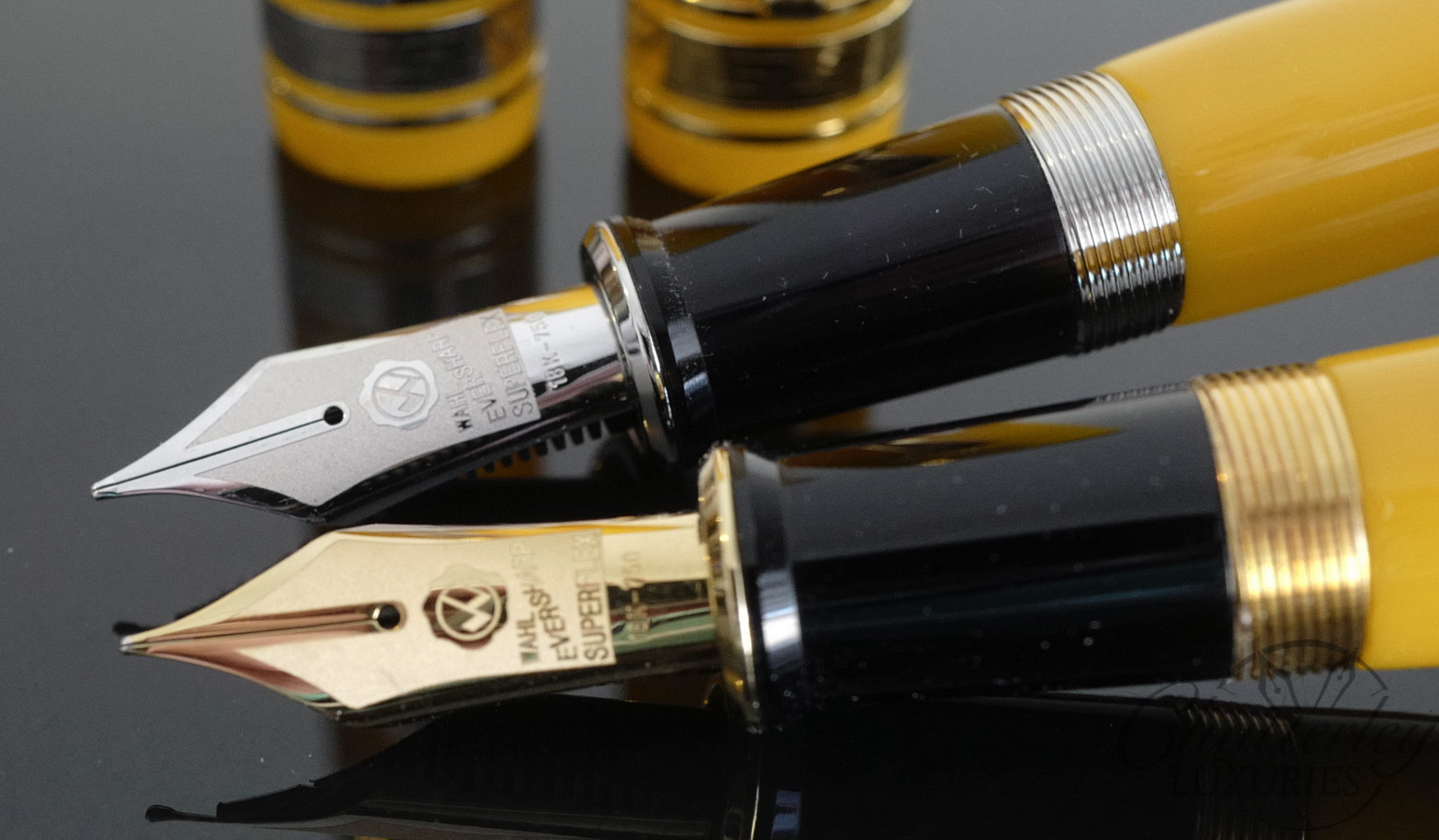 Wahl Eversharp DECOBAND Gold Seal Oversized Collection Mandarin Yellow Fountain Pen - Image 4