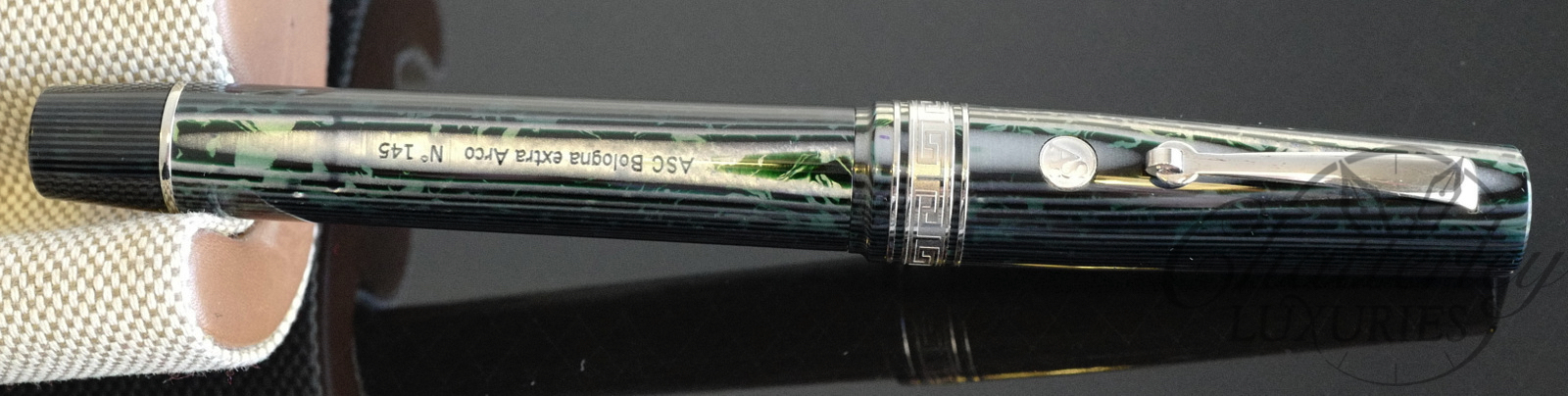 Armando Simoni Club Bologna Extra Arco Green Celluloid Fountain Pen - Image 4