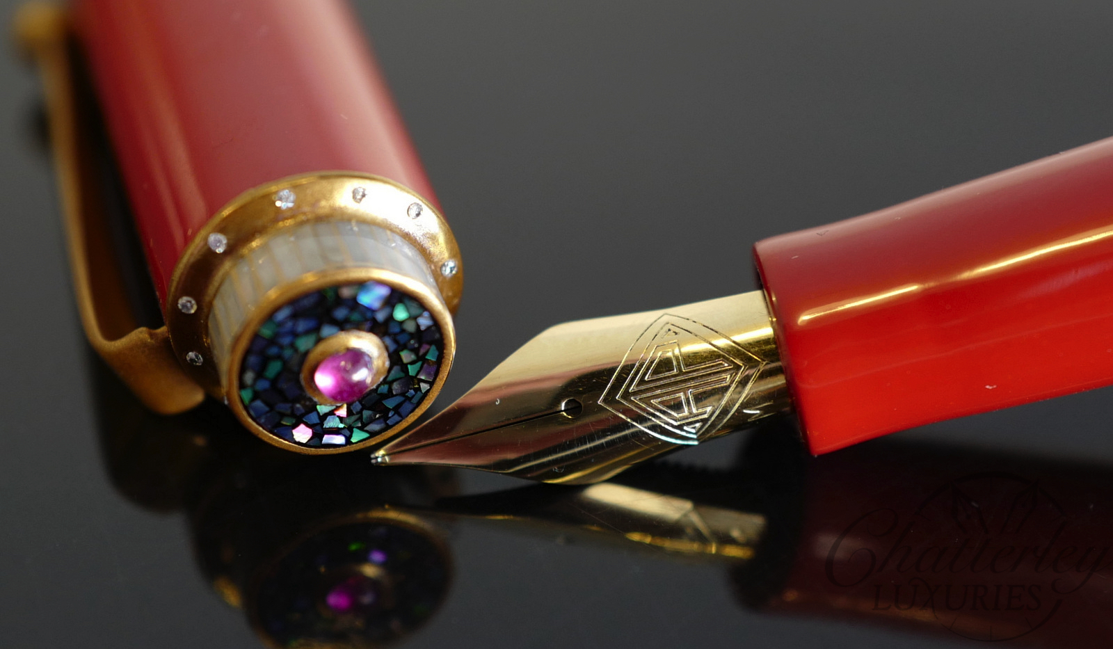 Flash Sale- AP Limited Editions "The Writer" Imperial Red Urushi Fountain Pen
