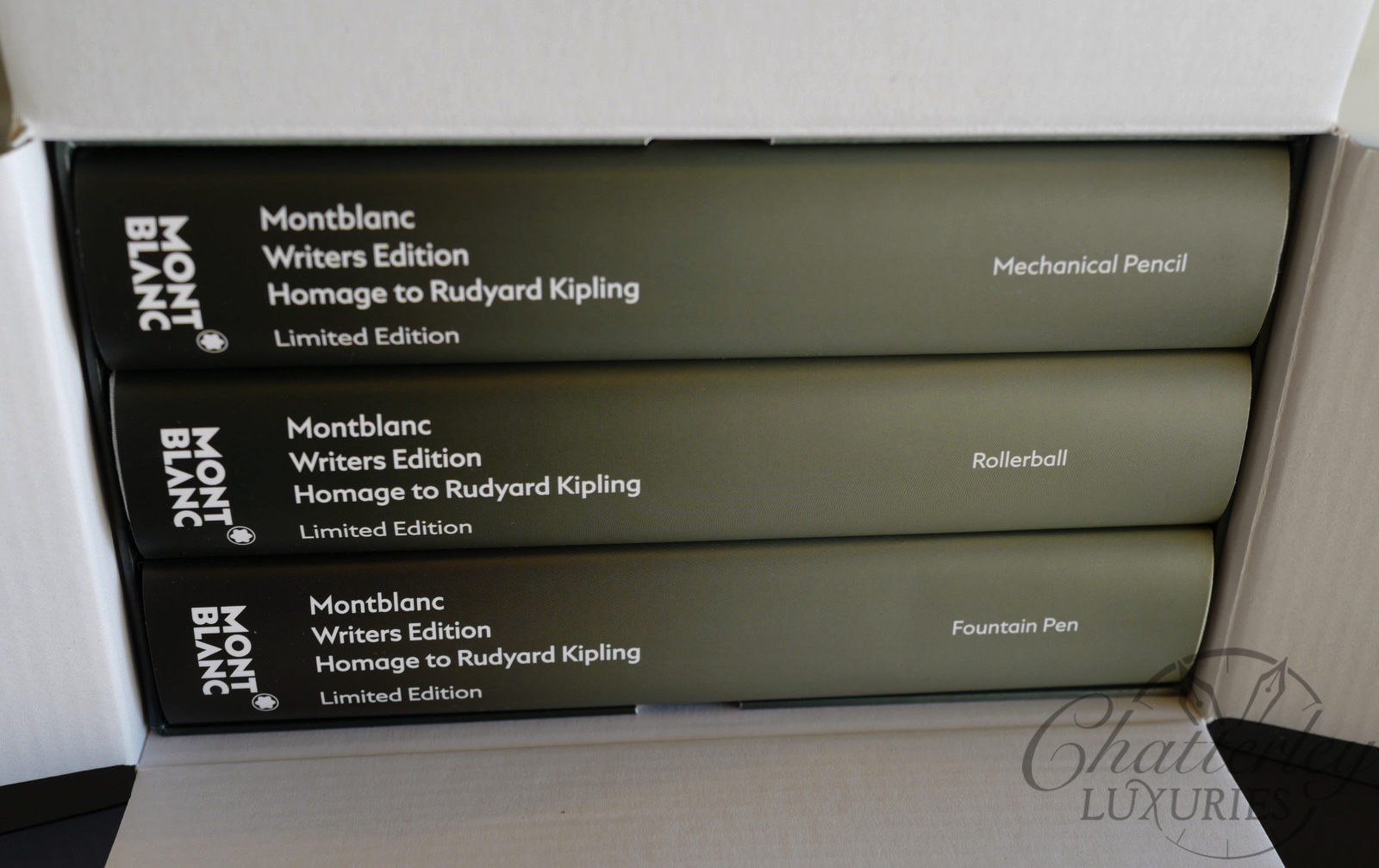 Montblanc Writers Edition Homage to Rudyard Kipling Limited Edition Fountain Pen, BallPoint, Pencil set