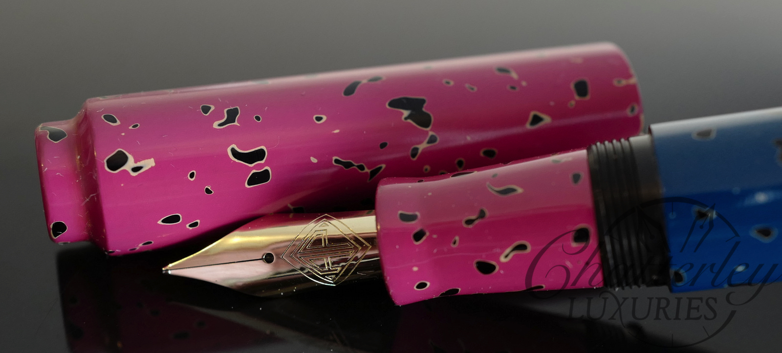 Flash Sale - AP Limited Editions Prototype Urushi Unique Piece Pink/Blue Fountain Pen
