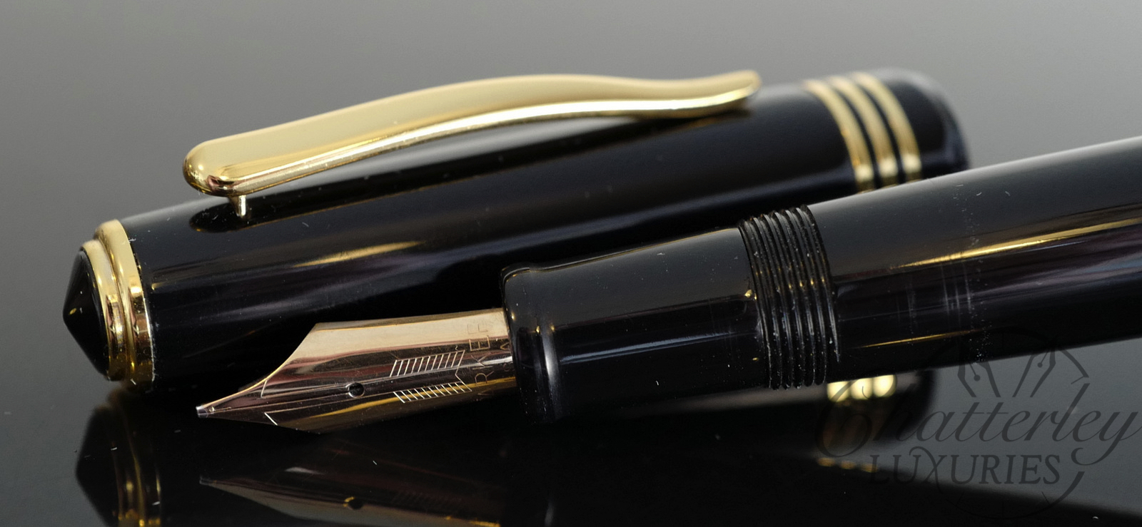 Taccia Staccato Black Resin Fountain Pen