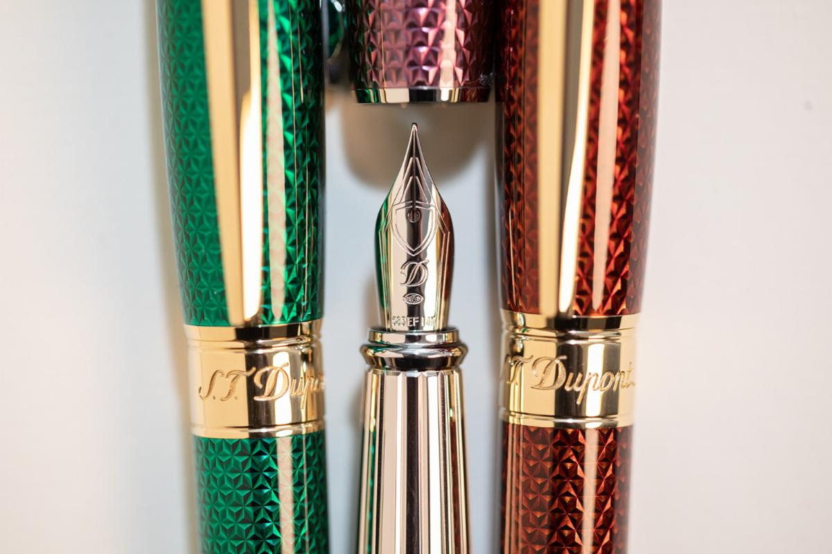 S.T. Dupont Firehead Guilloche Fountain Pen Collection