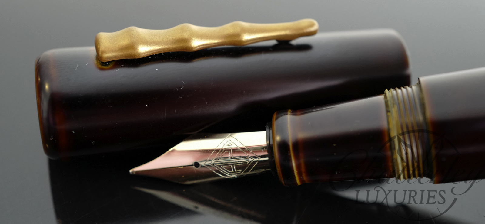 AP Limited Editions "The Apprentice" Urushi Tame Nuri Yellow with painted clip Fountain Pen