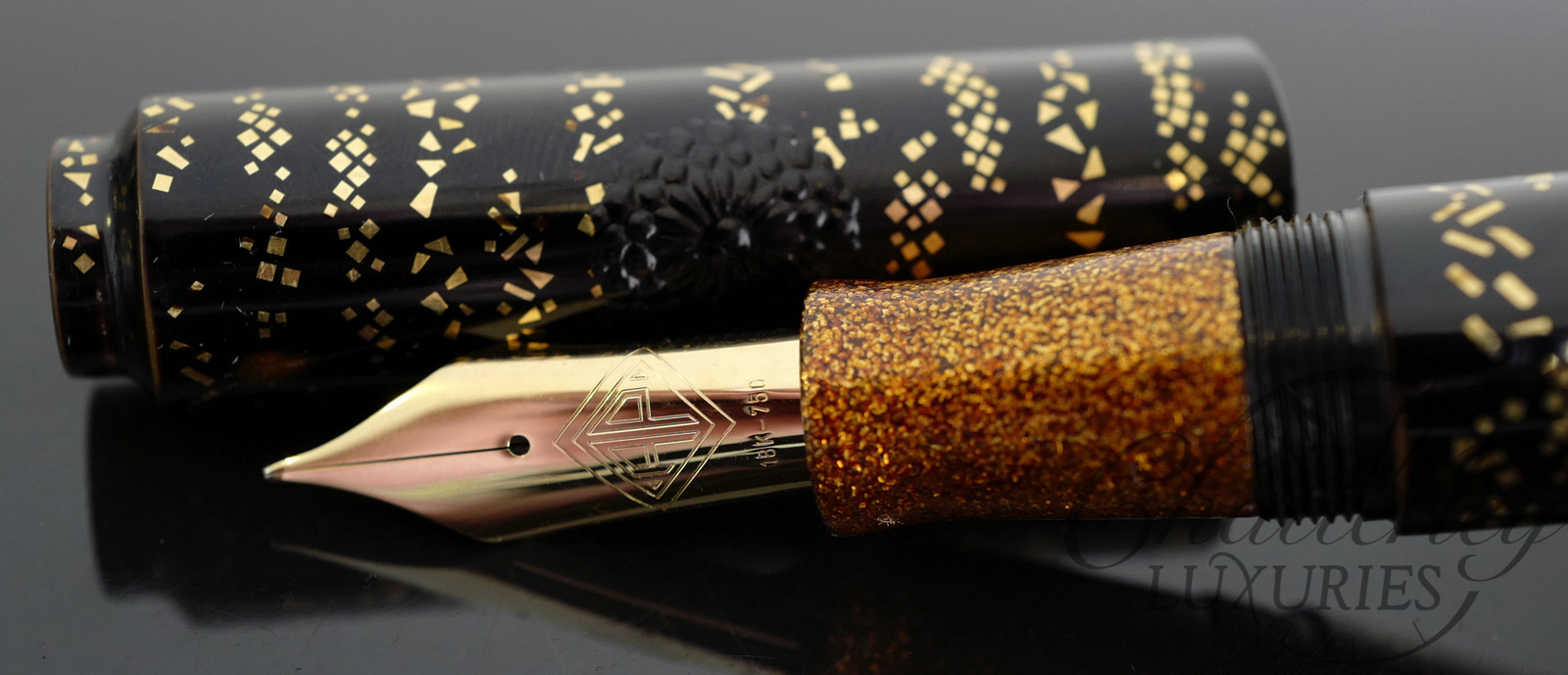 Flash Sale - AP Limited Editions Chrysanthemum Crest Urushi and Maki-e Fountain Pen