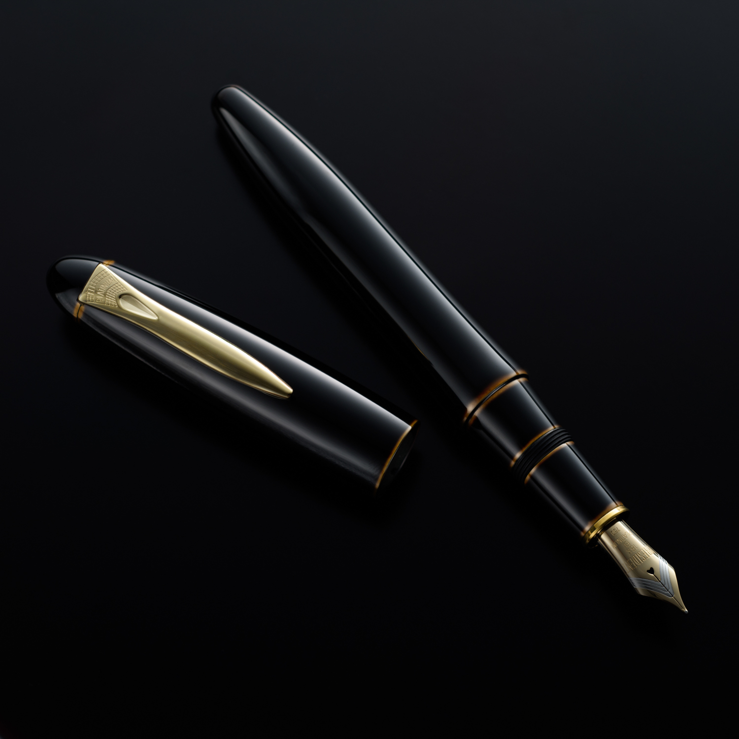 Platinum Izumo Biwatame (Tan) Urushi Fountain Pen