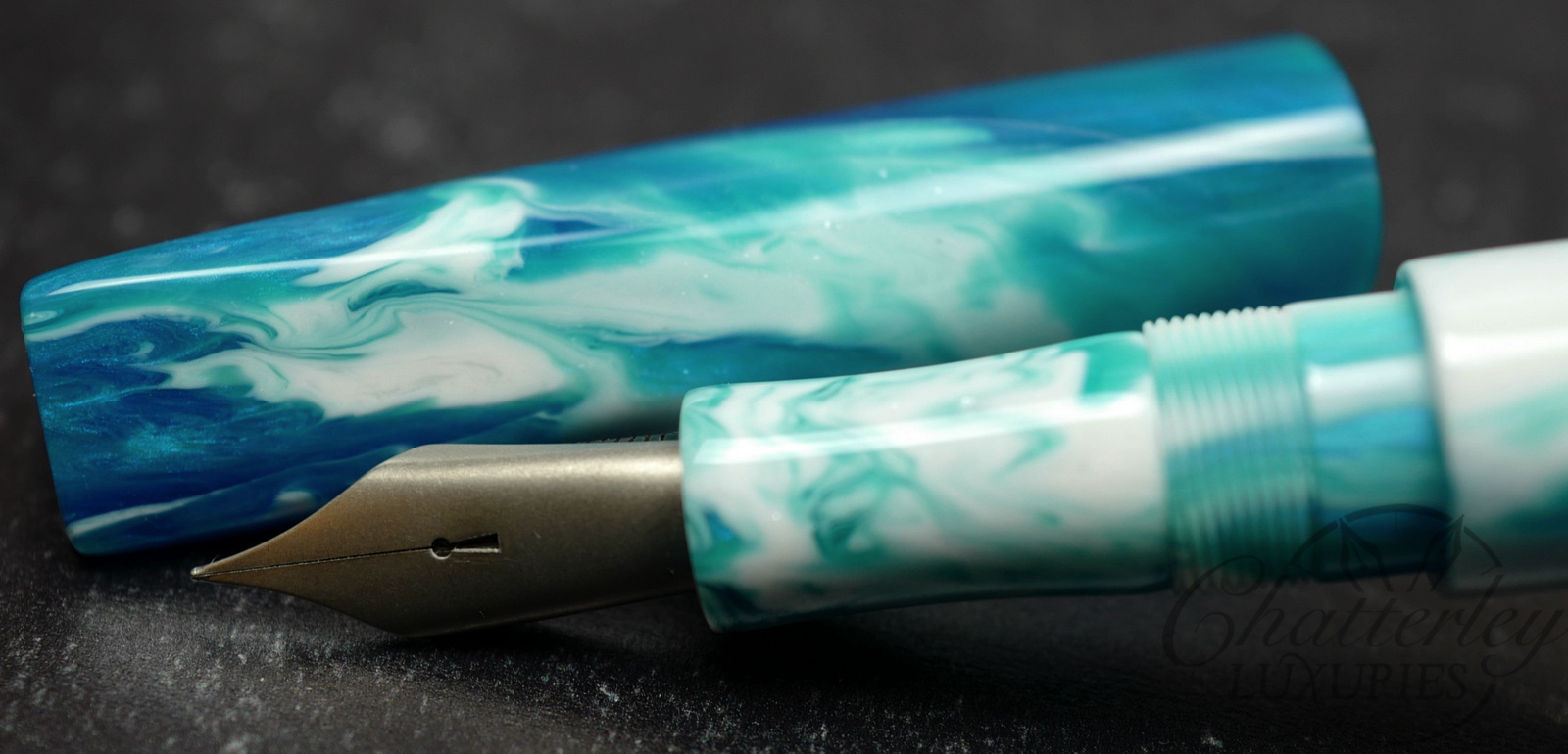 Newton for Chatterley Prospector in Primary Manipulation "Cloudy Sky" Fountain Pen