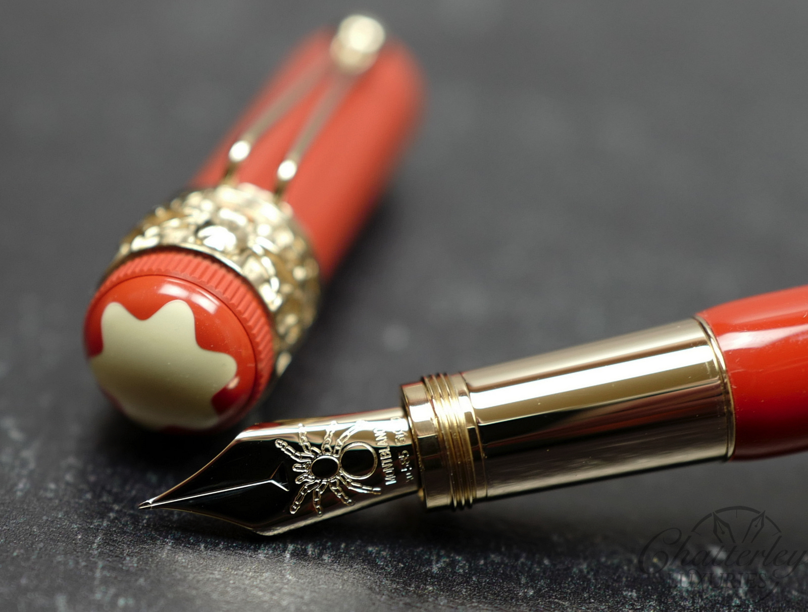 Montblanc Heritage Collection Rouge et Noir Spider Metamorphosis Special Edition Coral Fountain Pen