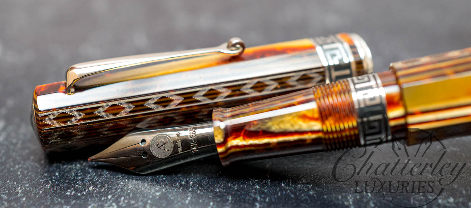 Armando Simoni Club Bespoke Edition Gladiatore Bronze Arco "Art Deco" Celluloid Fountain Pen