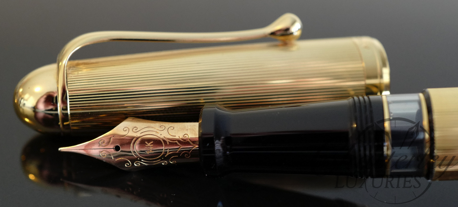 Aurora 88 Gold Plated Cap & Body Fountain Pen
