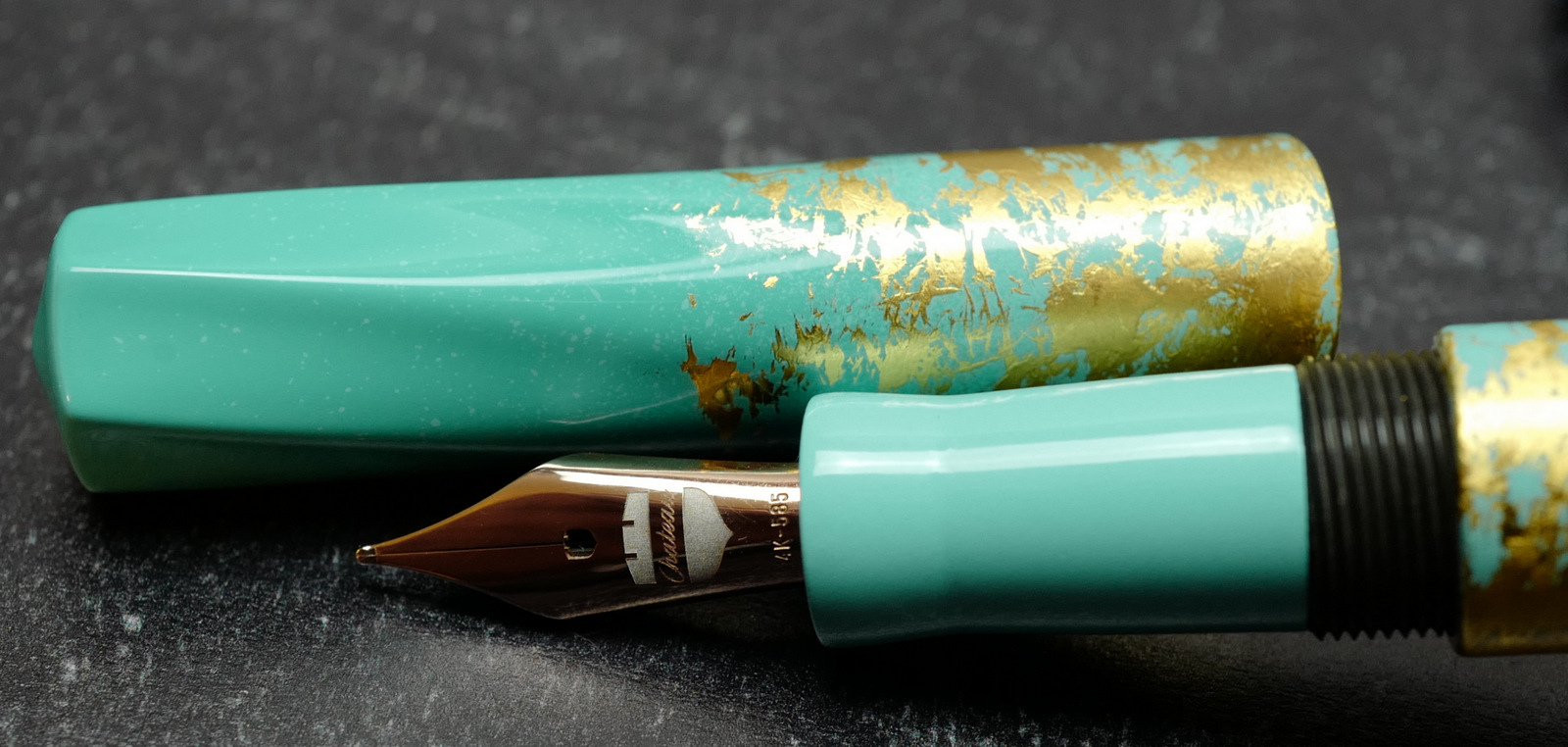 Chateau Archduke Rasen BL01 Bespoke Lacquer Ombré Turquoise Fountain Pen