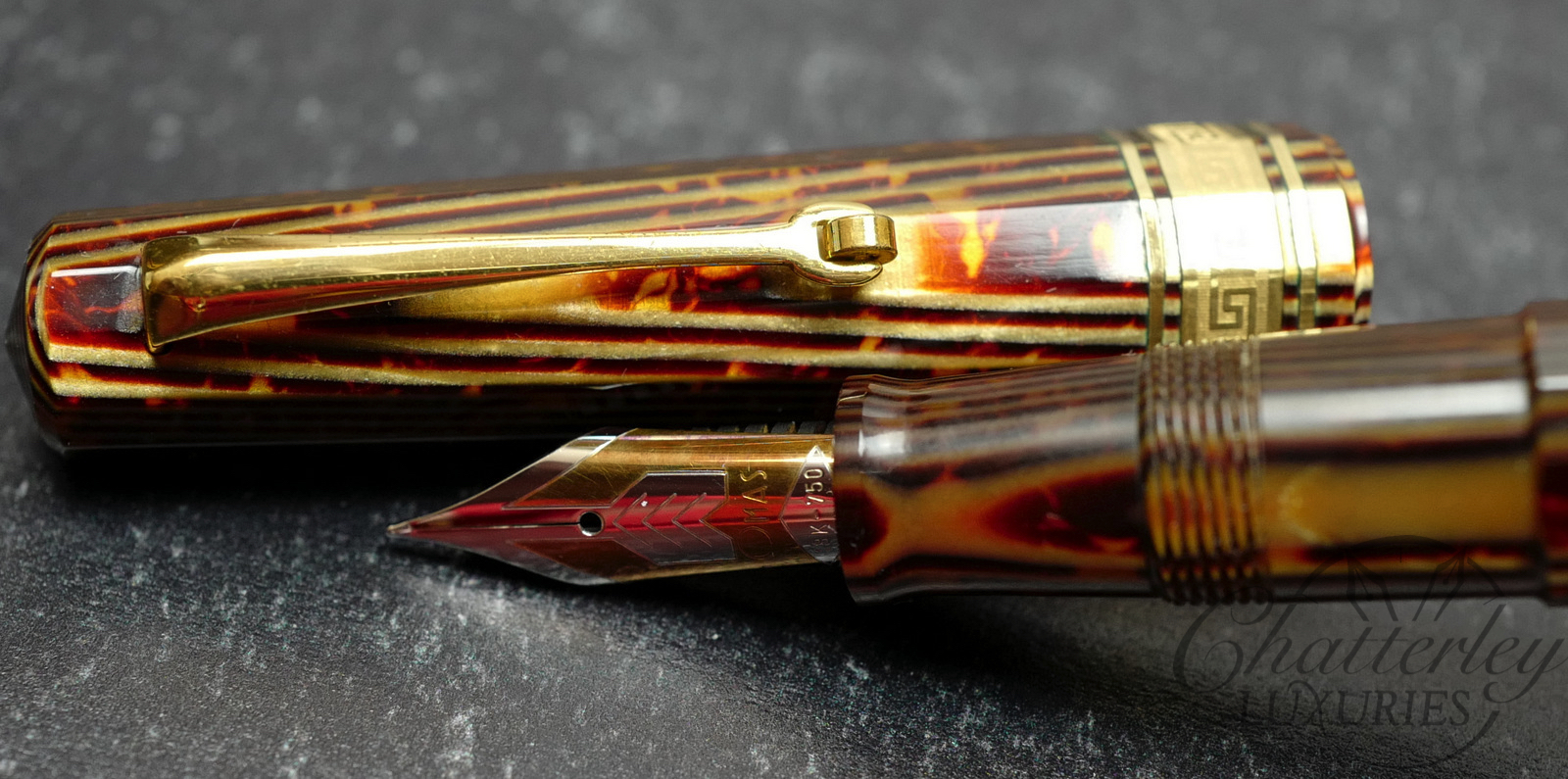 Omas Brown Arco Celluloid Old Style Paragon Fountain Pen
