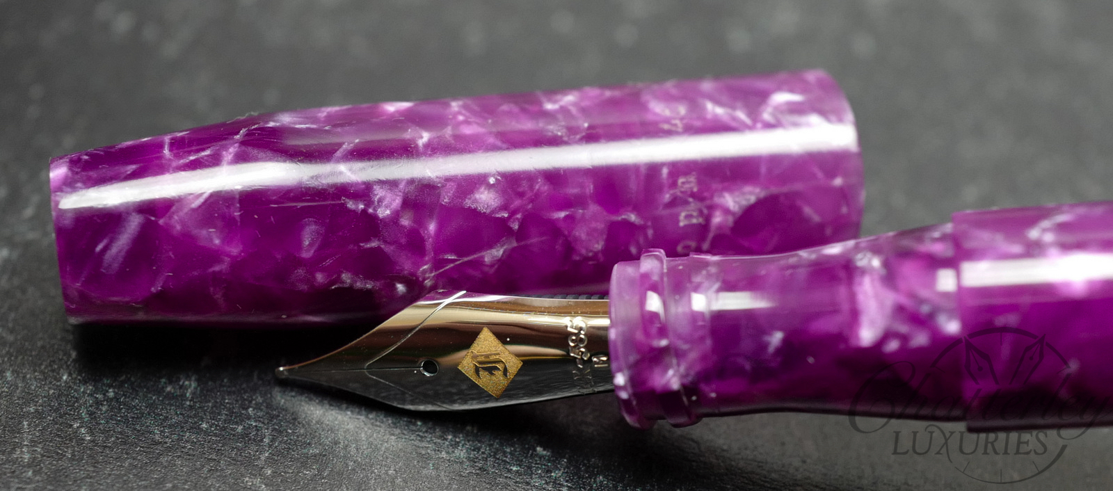 Franklin Christoph Model 46L Pearlple and Turkish Fountain Pen