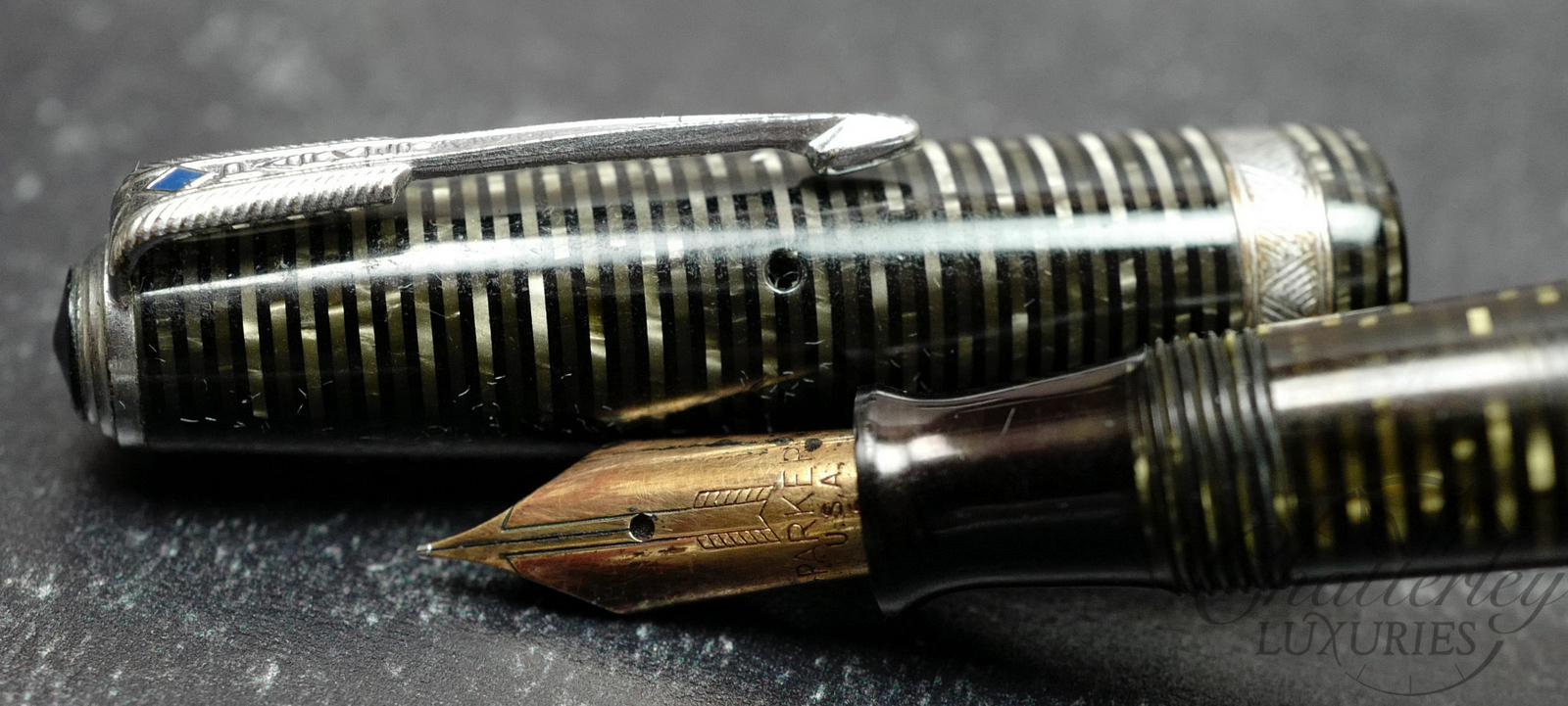 Parker Vacumatic in Grey Celluloid Fountain Pen