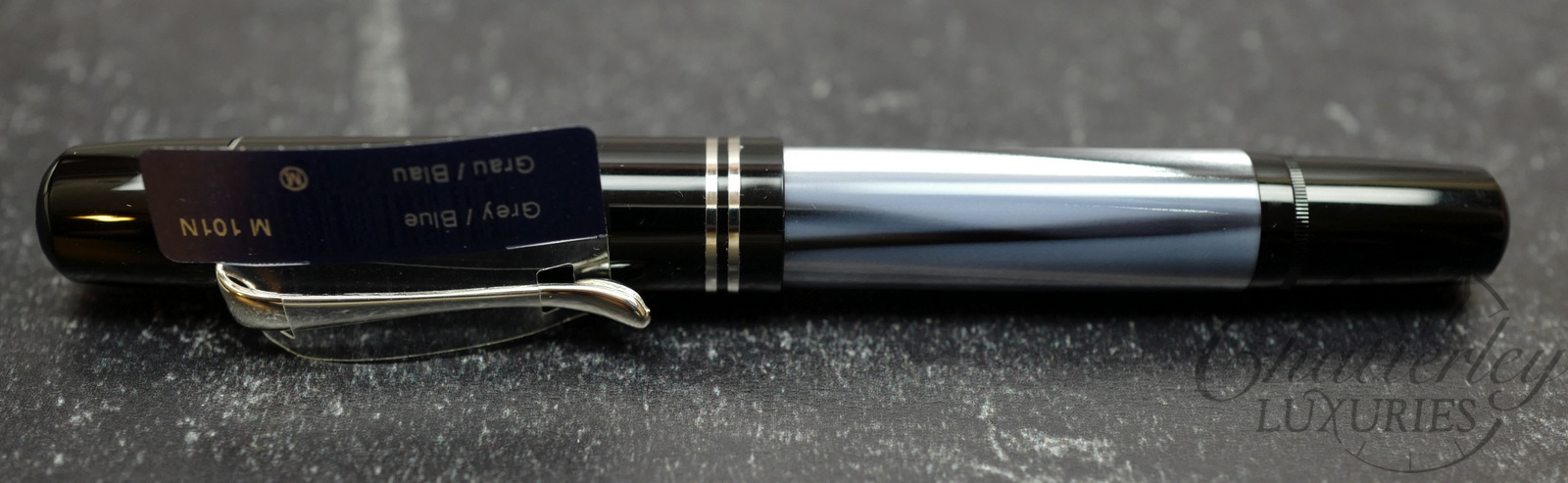 Closeout-Pelikan M101N Blue-Grey Fountain Pen with Gold nib - Image 4