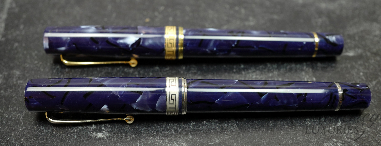 Armando Simoni Club Bologna Medio Blue La Royale Celluloid Fountain Pen - Image 2