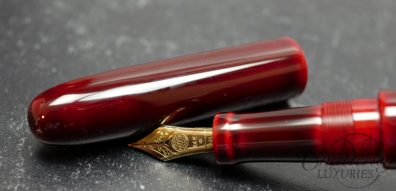 Nakaya Naka-ai Long Cigar Aka-tamenuri Fountain Pen