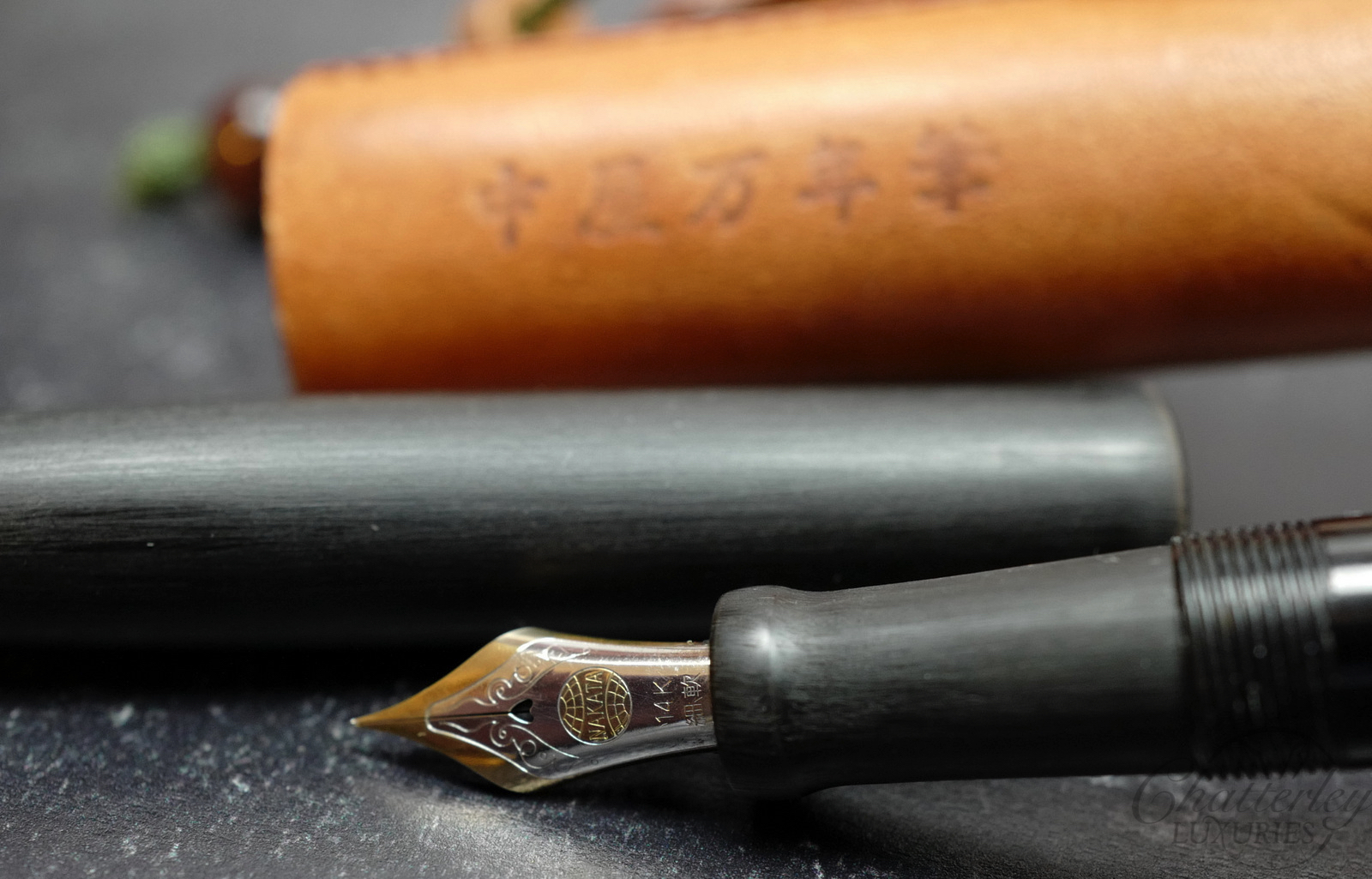 Nakaya Long Cigar Matte Black Hairline Fountain Pen