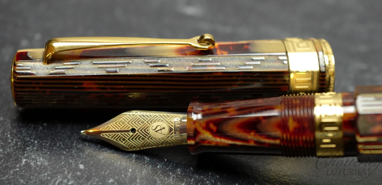 Armando Simoni Club "Southwest" One off Bespoke Gladiatore Bronze Arco Celluloid Fountain Pen