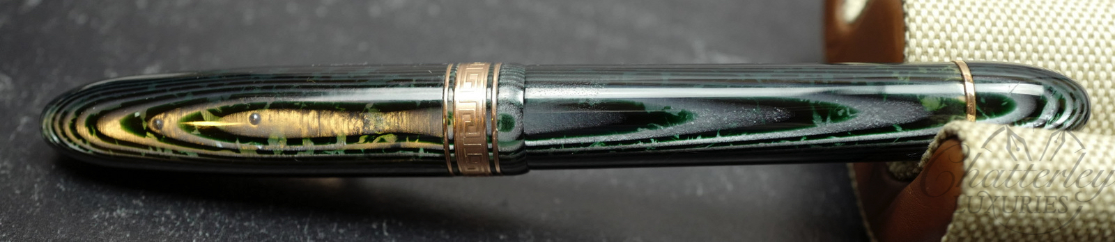 Chatterley/Armando Simoni Club Oversized Ogiva Extra Green Arco Celluloid Fountain Pen - Image 4