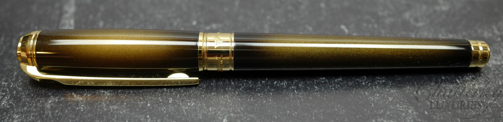 Closeout-ST Dupont Atelier Line D Mid-Sized Bronze Lacquer Fountain Pen - Image 2