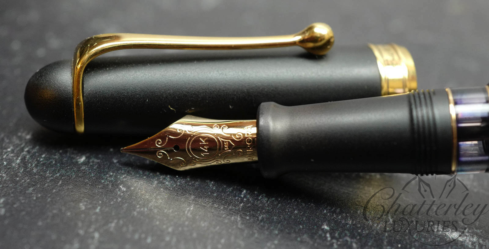 Aurora 88 Black Satin Fountain Pen (809-P)