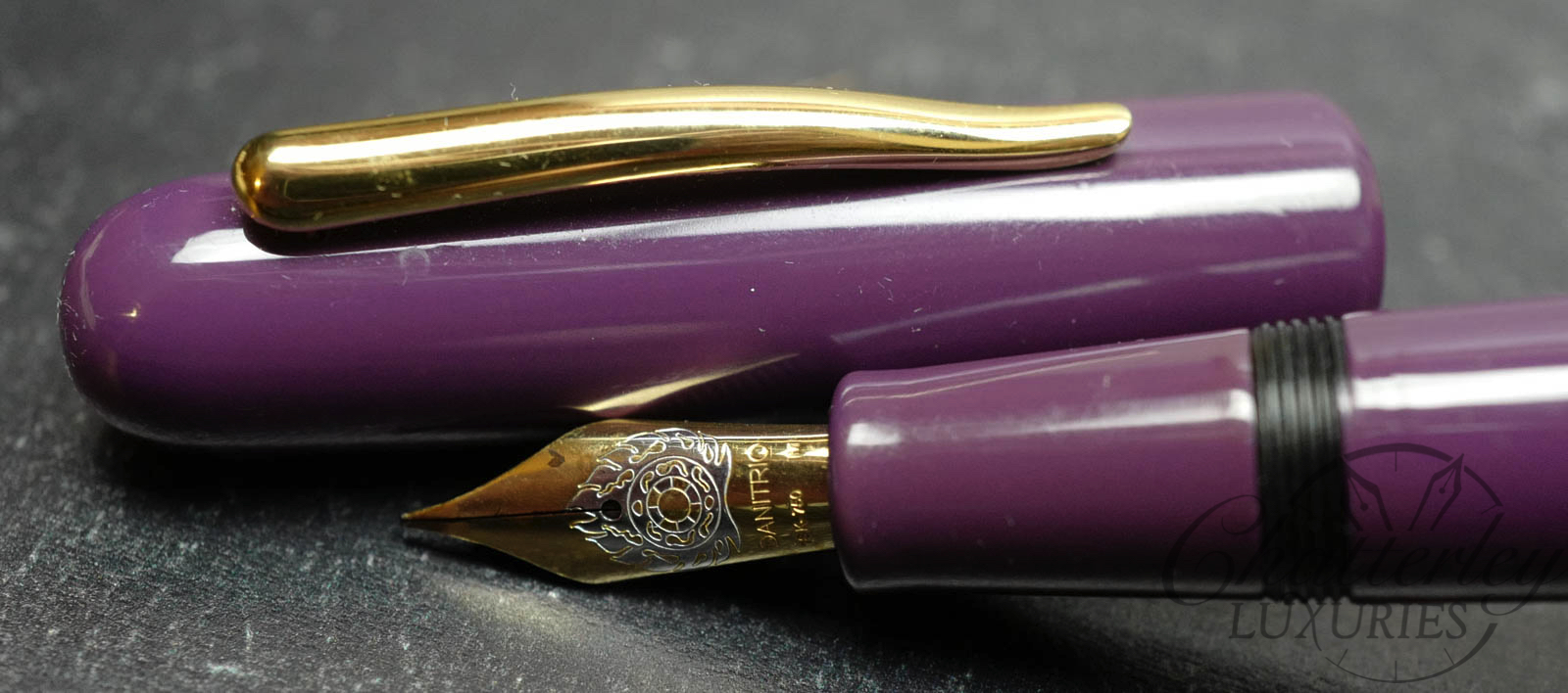 Danitrio Urushi Roiro-migaki Purple on Densho Fountain Pen