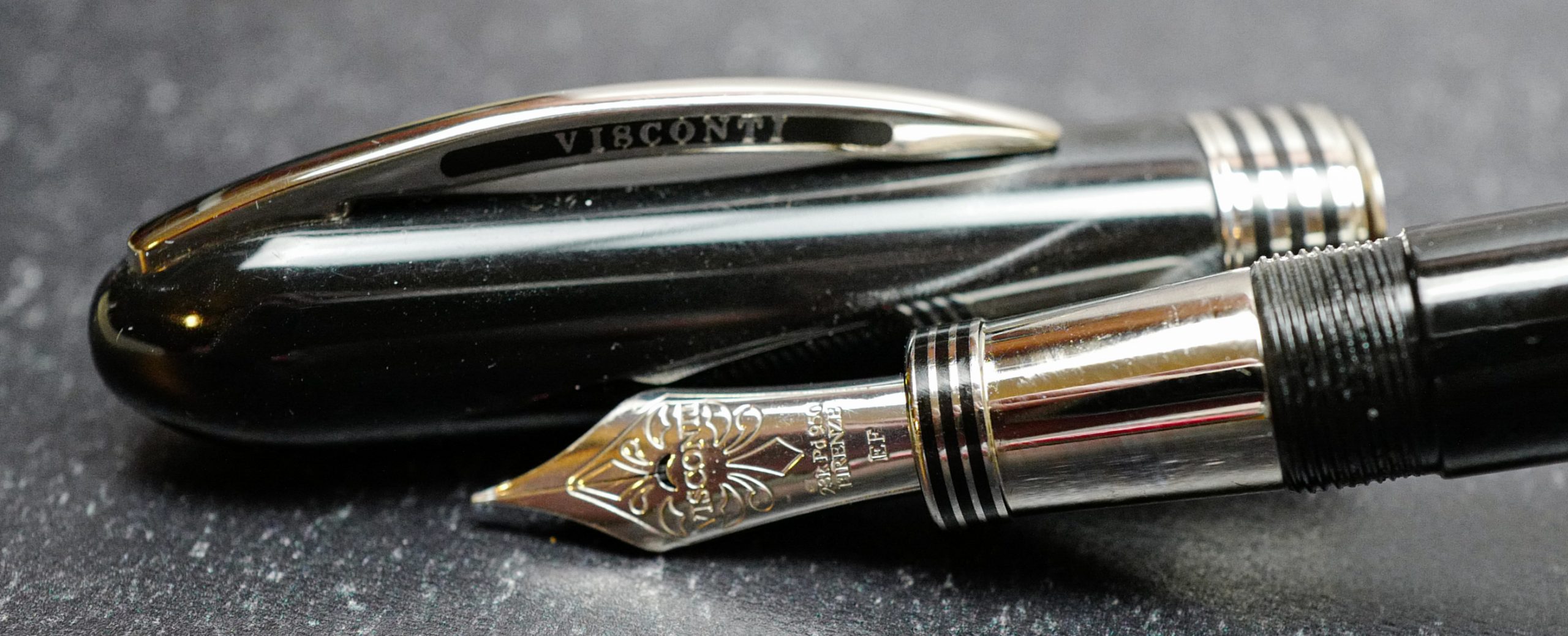 Visconti Saturno Collection Limited Edition Black Rhea Fountain Pen