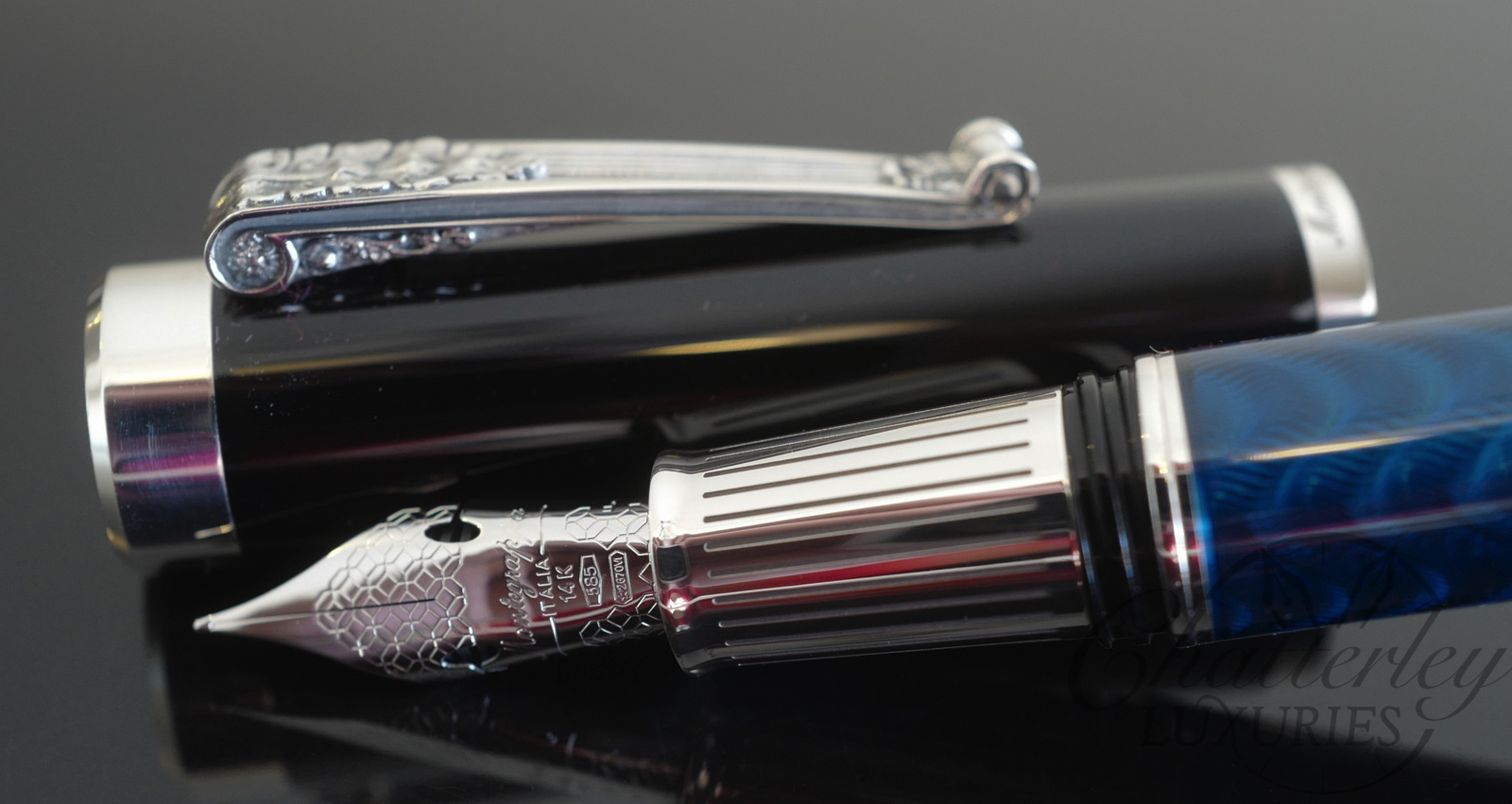 Montegrappa MG5 Vetrate Blue Enamel Limited Edition Fountain Pen