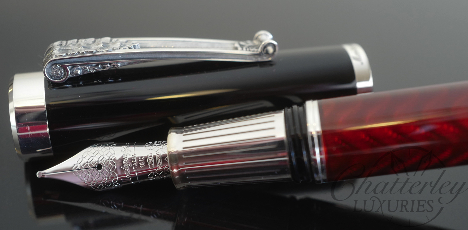 Montegrappa MG5 Vetrate Red Enamel Limited Edition Fountain Pen
